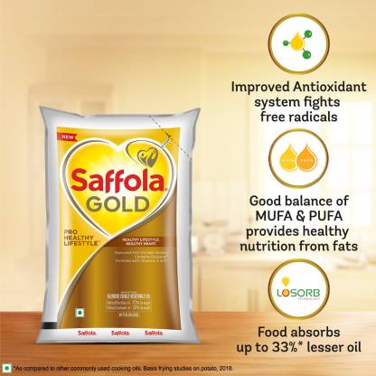 Saffola Gold Pro Healthy Lifestyle Blended Oil Pouch